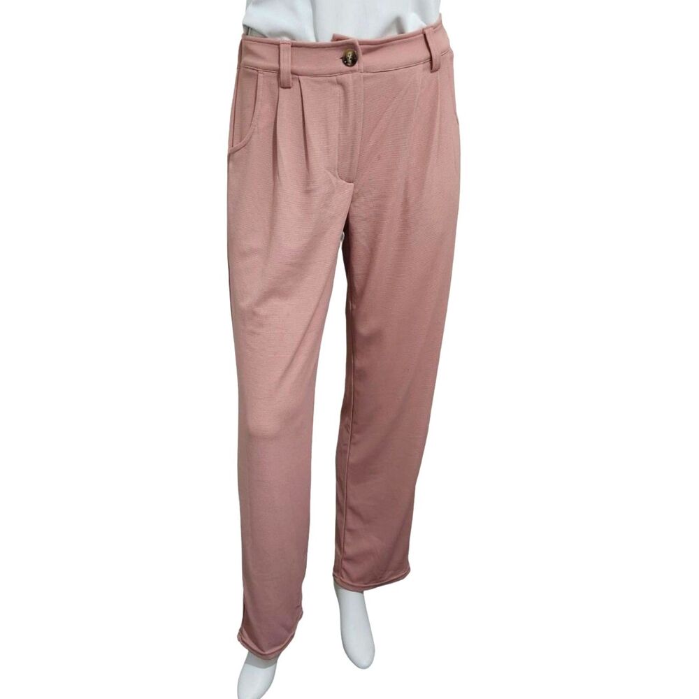 Halara Flex High Waisted Waffle Knit Pleated Wide Leg Work Trousers Pants Tall